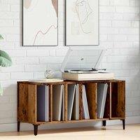 Berkfield Home Record Cabinet Old Wood 100x38x48 cm Engineered Wood in Brown | Size: 100 x 38 x 48 cm