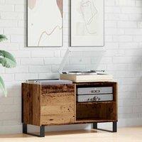 Berkfield Home Record Cabinet Old Wood 84.5x38x48 cm Engineered Wood in Brown
