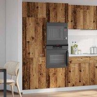 Berkfield Home Refrigerator Cabinet Lyon Old Wood 60x57x207 cm Engineered Wood in Brown | Size: 60 x 57 x 207 cm