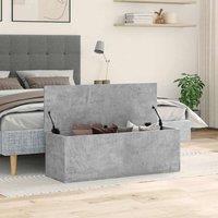 Berkfield Home Storage Box Concrete Grey 102x35x35 cm Engineered Wood | Size: 102 x 35 x 35 cm