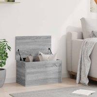Berkfield Home Storage Box Grey Sonoma 60x35x35 cm Engineered Wood | Size: 60 x 35 x 35 cm
