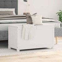Berkfield Home Storage Box White 80x40x45.5 cm Solid Wood Pine
