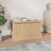 Berkfield Home Storage Box Sonoma Oak 50x30x28 cm Engineered Wood in Light Tan | Size: 50 x 30 x 28 cm