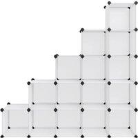 Berkfield Home Storage Cube Organiser with 15 Cubes Transparent PP in Clear