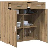Berkfield Home Storage Cabinet Artisan Oak 80x42.5x93.5 cm Engineered Wood in Brown