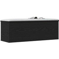 Berkfield Home Storage Box in Black Oak - 102x35x35 cm, Made from Engineered Wood | Size: 102 x 35 x 35 cm