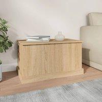 Berkfield Home Storage Box Sonoma Oak 70x40x38 cm Engineered Wood in Light Tan | Size: 70 x 40 x 38 cm