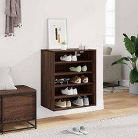 Berkfield Home Shoe Cabinet Brown Oak 60x35x70 cm Engineered Wood | Size: 60 x 35 x 70 cm