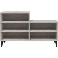 Berkfield Home Shoe Cabinet Concrete Grey 102x36x60 cm Engineered Wood | Size: 102 x 36 x 60 cm