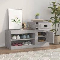 Berkfield Home Shoe Cabinet Concrete Grey 100x42x60 cm Engineered Wood | Size: 100 x 42 x 60 cm
