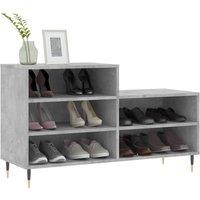 Berkfield Home Shoe Cabinet Concrete Grey 102x36x60 cm Engineered Wood | Size: 102 x 36 x 60 cm