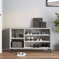 Berkfield Home Shoe Cabinet Concrete Grey 102x36x60 cm Engineered Wood | Size: 102 x 36 x 60 cm