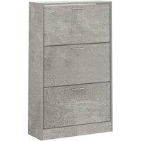 Berkfield Home Shoe Cabinet Concrete Grey 63x24x103 cm Engineered Wood | Size: 63 x 24 x 103 cm