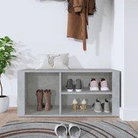 Berkfield Home Shoe Cabinet Concrete Grey 100x35x45 cm Engineered Wood | Size: 100 x 35 x 45 cm
