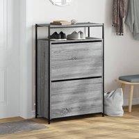 Berkfield Home Shoe Cabinet Grey Sonoma 75x34x112 Engineered Wood