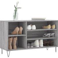 Berkfield Home Shoe Cabinet Grey Sonoma 102x36x60 cm Engineered Wood | Size: 102 x 36 x 60 cm