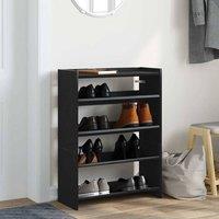 Berkfield Home Shoe Rack Black 60x25x81 cm Engineered Wood | Size: 60 x 25 x 81 cm
