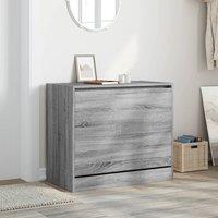 Berkfield Home Shoe Cabinet Grey Sonoma 80x42x69 cm Engineered Wood | Size: 80 x 42 x 69 cm