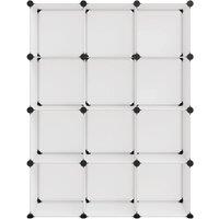 Berkfield Home Storage Cube Organiser with 12 Cubes Transparent PP in Clear