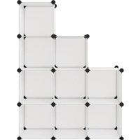 Berkfield Home Storage Cube Organiser with 9 Cubes Transparent PP in Clear