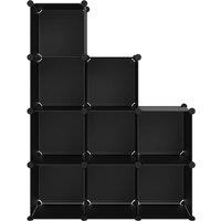 Berkfield Home Storage Cube Organiser with 9 Cubes Black PP