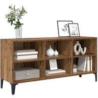 Berkfield Home Old Wood TV Stand Old Wood Engineered wood, Metal Medium Storage in Brown