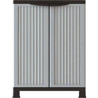 Berkfield Home Plastic Cabinet 68x39x92 cm in Grey | Size: 68 x 39 x 92 cm