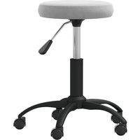 Berkfield Home Office Swivel Chair Light Grey Velvet