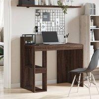 Berkfield Home Office Desk Brown Oak 103.5x56.5x94 cm Engineered Wood