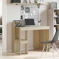 Berkfield Home Office Desk Sonoma Oak 103.5x56.5x94 cm Engineered Wood in Light Brown