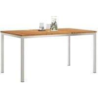 Berkfield Home Outdoor Dining Table 150x90x75 cm Solid Wood Acacia in Brown | Size: 150 x 90 x 75 cm