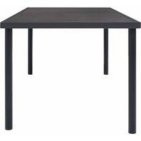 Berkfield Home Outdoor Dining Table Anthracite 190x90x74 cm Steel in Black | Size: 190 x 90 x 74 cm