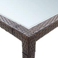 Berkfield Home Outdoor Dining Table Brown 200x150x74 cm Poly Rattan | Size: 200 x 150 x 74 cm