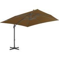 Berkfield Home Outdoor Umbrella with Portable Base Taupe