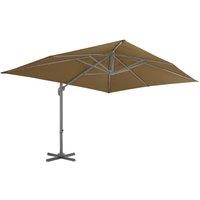 Berkfield Home Outdoor Umbrella with Portable Base Taupe