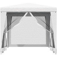Berkfield Home Party Tent with 4 Mesh Sidewalls 2.5x2.5 m White