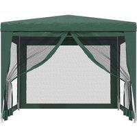 Berkfield Home Party Tent with 4 Mesh Sidewalls Green 3x3 m HDPE