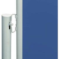 Berkfield Home Patio Retractable Side Awning 117x600 cm Blue