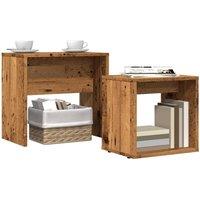 Berkfield Home Nesting Coffee Tables 2 pcs Old Wood Engineered Wood in Brown