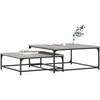 Berkfield Home Nesting Coffee Tables 2 pcs Grey Sonoma Engineered Wood