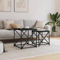 Berkfield Home Nesting Coffee Tables 2 pcs Black Engineered Wood