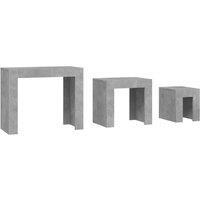 Berkfield Home Nesting Coffee Tables 3 pcs Concrete Grey Engineered Wood