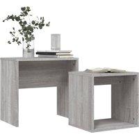 Berkfield Home Nesting Coffee Tables 2 pcs Grey Sonoma Engineered Wood