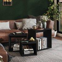 Berkfield Home Nesting Tables 3 pcs Black Engineered Wood