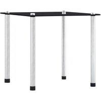Berkfield Home Nesting Tables 3 pcs Black Tempered Glass