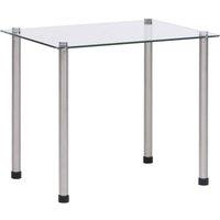 Berkfield Home Nesting Tables 3 pcs Transparent Tempered Glass in Clear