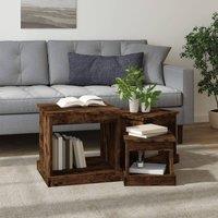 Berkfield Home Nesting Tables 3 pcs Smoked Oak Engineered Wood in Brown