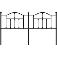 Berkfield Home Metal Headboard Black 160 cm