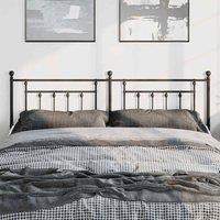 Berkfield Home Metal Headboard Black 180 cm