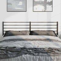 Berkfield Home Metal Headboard Black 180 cm